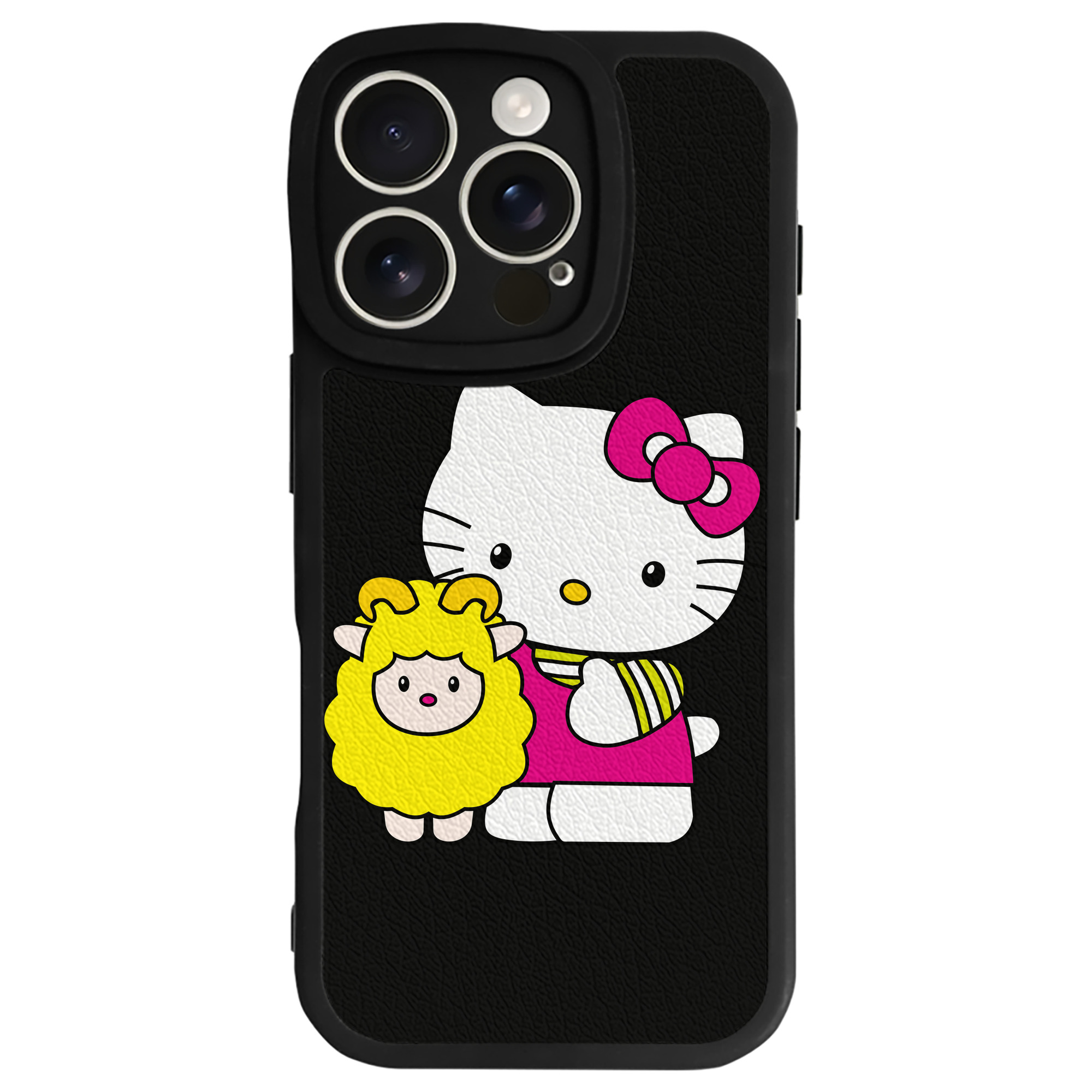（画像用） Hello Kitty ハローキティ 【iPhone 16シリーズ対応】シリコンスマホケース（レザー調） 材質：シリコン